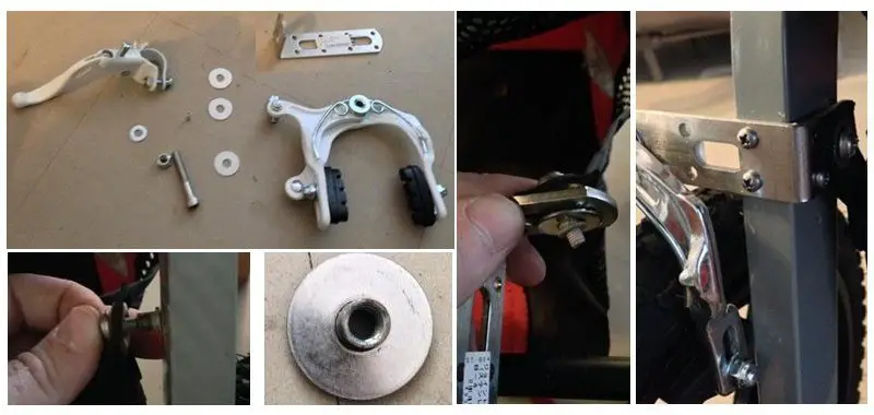 how to attach brake on jogging stroller, hardware needed