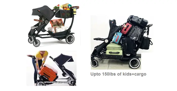 austlen entourage stroller with great cargo space