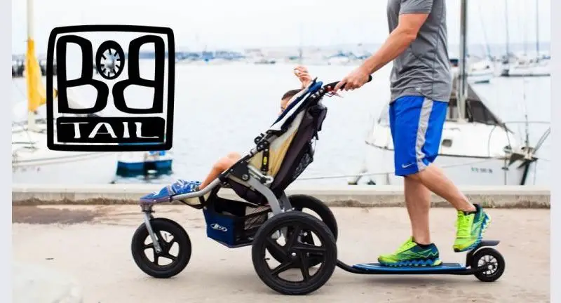 Bobtail attachment converts stroller into scooter
