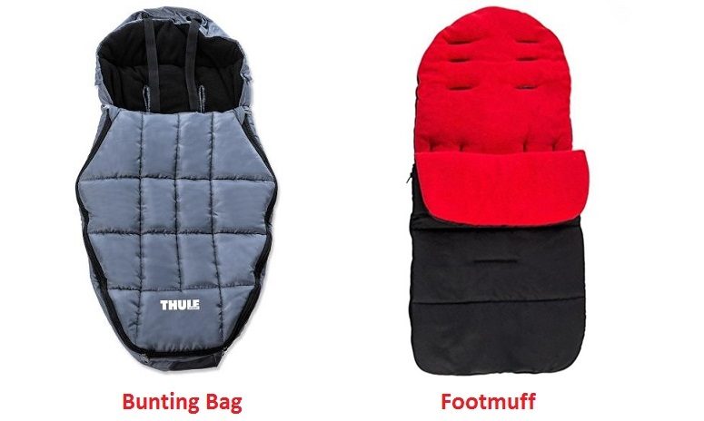 difference between bunting bag and a footmuff