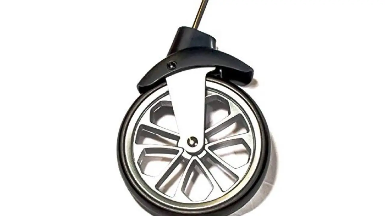 Replacement Rear Wheel Set for Chicco Bravo Stroller Includes Pins and Hubcaps 