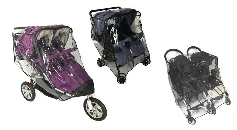 weather shield for double stroller