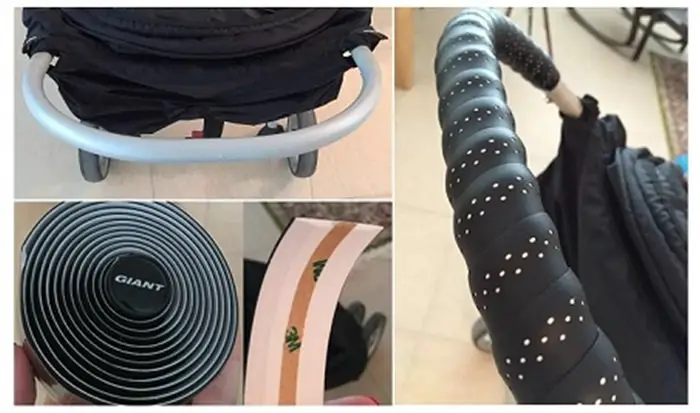 how to use a Bike handlebar tape for stroller grip