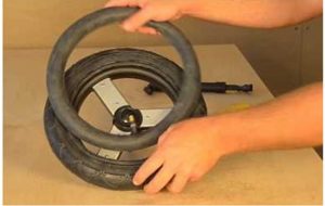 how to replace the inner tube in a stroller wheel