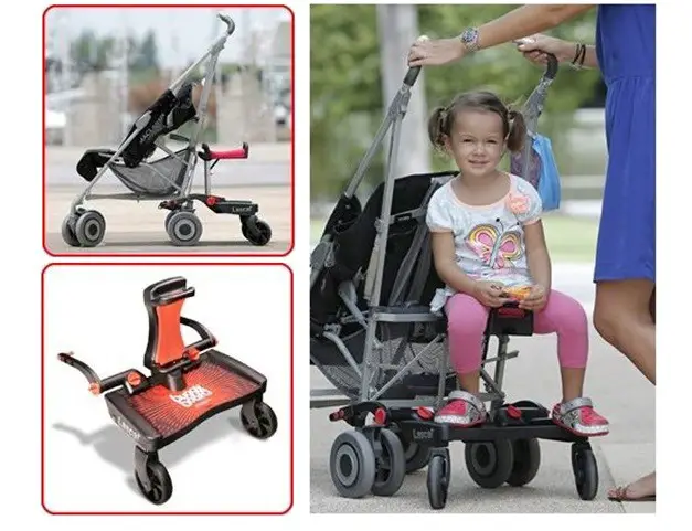 Lascal BuggyBoard Maxi+ Ride-On Stroller Board with BuggyBoard Saddle