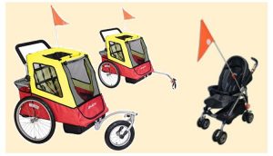 safety flag for bike trailer / stroller