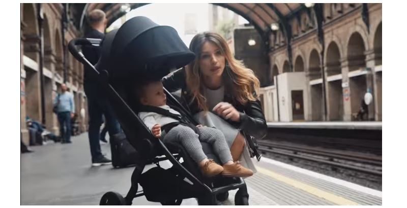 stroller at station