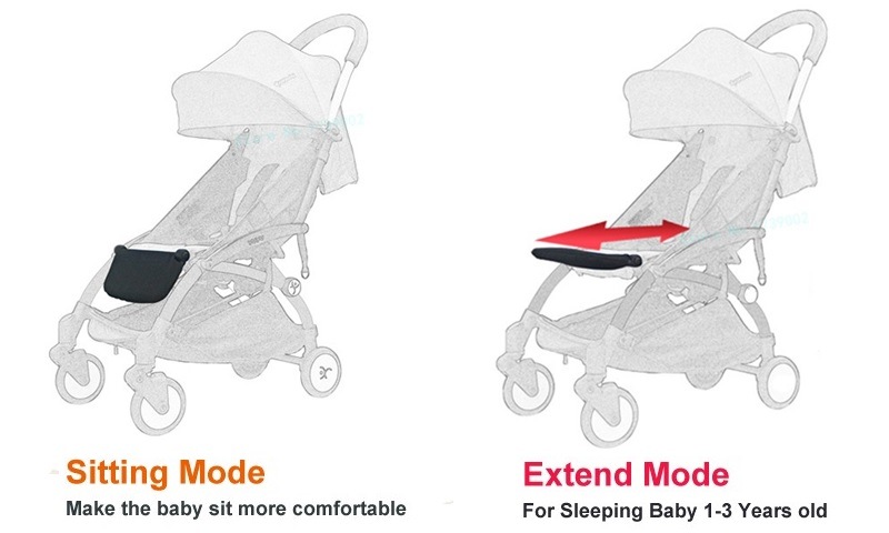 stroller foot rest - various modes