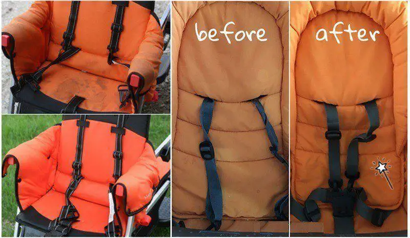 how to get stains out of stroller fabric