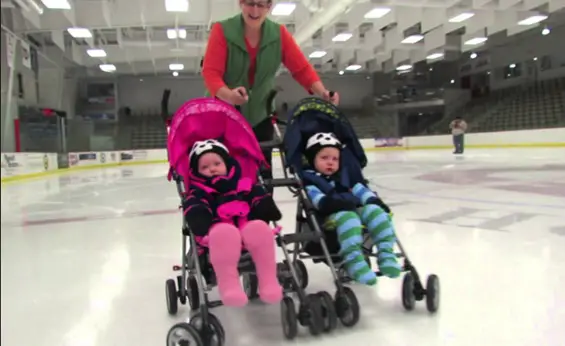 skating with stroller