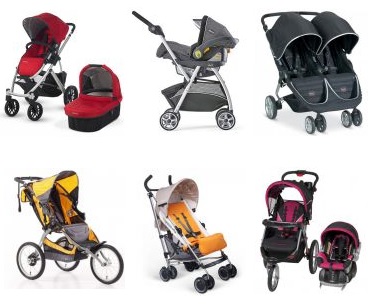 different types of strollers