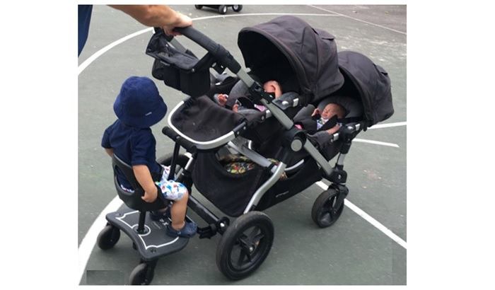 tandem double stroller with stroller board