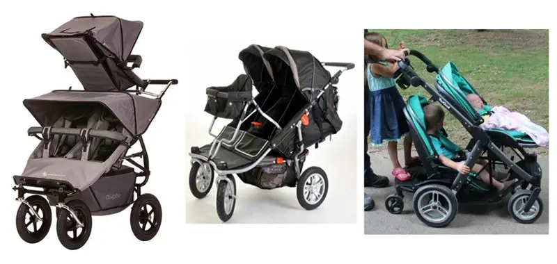 triple stroller by adding a board or another seat to double stroller