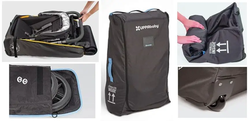 Uppababy mesa travel bag with TravelSafe